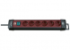 Outlet strip, 6-way, 3 m, 16 A, red/black