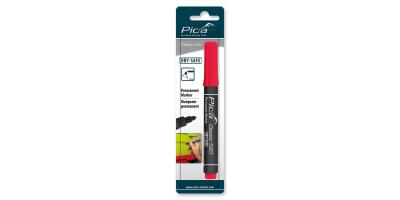 Permanent marker 1-4mm Round tip red blister