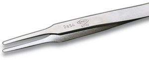 ESD precision tweezers, uninsulated, antimagnetic, stainless steel, 120 mm, 2ASA