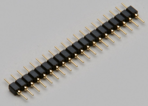 Pin header, 40 pole, pitch 2.54 mm, straight, black, 10120540