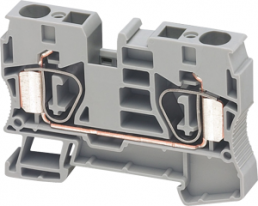 Terminal block, 2 pole, 0.5-10 mm², clamping points: 2, blue, spring balancer connection, 57 A