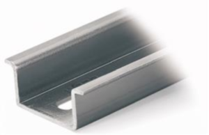 DIN rail, perforated, 35 x 15 mm, W 2000 mm, steel, strip galvanized, 210-508