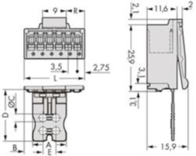 2091-1508/002-000 WAGO PCB Connection Systems Image 2