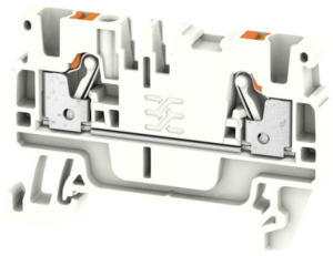 Through terminal block, push-in connection, 0.5-2.5 mm², 2 pole, 24 A, 8 kV, white, 1521970000