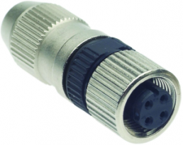 Socket, M12, 4 pole, IDC connection, screw locking, straight, 21031112405