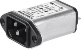 IEC plug C14, 50 to 60 Hz, 6 A, 250 VAC, 800 µH, faston plug 6.3 mm, 4300.5024