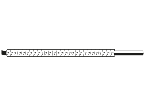 Polyacetal cable maker, imprint "2", (L) 3.5 mm, max. bundle Ø 6 mm, white, 127922-000