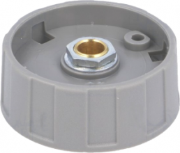 Rotary knob, 6 mm, plastic, gray, Ø 50 mm, H 15 mm, A2550068