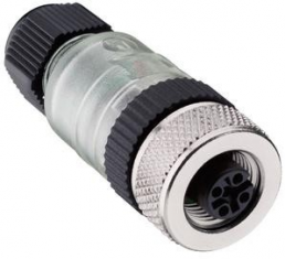 Socket, M12, 4 pole, screw connection, straight, 69993