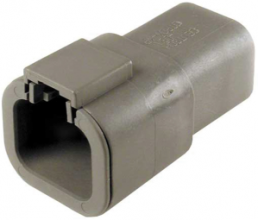 Connector, 4 pole, straight, 2 rows, gray, DTP04-4P
