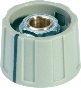 Rotary knob, 6 mm, plastic, gray, Ø 23 mm, H 15 mm, A2623068