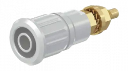 4 mm socket, threaded bolt, mounting Ø 12.2 mm, CAT III, CAT IV, white, 23.3140-29