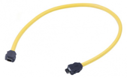Patch cable, ix industrial type A plug, straight to ix industrial type A plug, straight, Cat 6A, S/FTP, PVC, 0.2 m, yellow