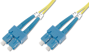 FO patch cable, SC to SC, 10 m, OS2, singlemode 9/125 µm