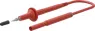 Safety measuring lead with (test probe, straight) to (4 mm lamella plug, straight), 1.5 m, red, TPE, 0.5 mm², CAT IV, 66.8011-15022