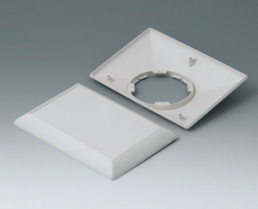 ABS enclosure, (L x W x H) 160 x 110 x 38 mm, gray white (RAL 9002), B5017207