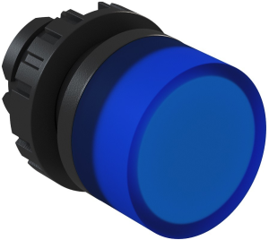 Pilot light, blue, front ring black, mounting Ø 22 mm, 12882479
