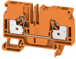 Through terminal block, push-in connection, 0.5-6.0 mm², 2 pole, 41 A, 8 kV, orange, 1991800000