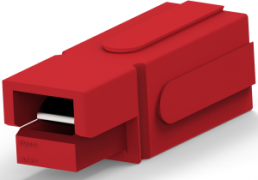 Plug/Socket connector, 2 pole, straight, red, 1604398-4