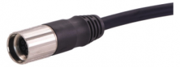 Sensor actuator cable, M17-cable socket, straight to open end, 7 pole, 10 m, PUR, black, 8 A, 21375200701100