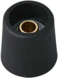 Rotary knob, 6 mm, plastic, black, Ø 20 mm, H 16 mm, A3120069