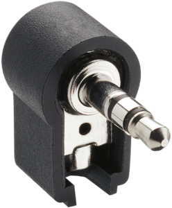 3.5 mm angle jack plug, 3 pole (stereo), solder connection, plastic, WKLS 40