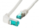 Patch cable, RJ45 plug, angled to RJ45 plug, straight, Cat 6A, S/FTP, LSZH, 0.5 m, gray