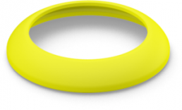 Front ring, round, Ø 23.5 mm, (H) 4.6 mm, yellow, for pushbutton switch, 5.00.888.510/0400