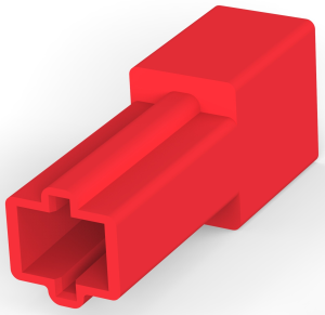 Insulating housing for 6.35 mm, 1 pole, nylon, UL 94V-2, red, 480053-5