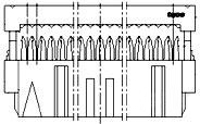 Socket housing, 10 pole, pitch 2.54 mm, angled, gray, 1-215915-0