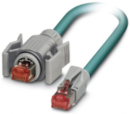 Network cable, RJ45 plug, straight to RJ45 plug, straight, Cat 6, S/FTP, PUR, 5 m, blue