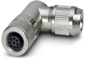 Socket, M12, 6 pole, IDC connection, screw locking, angled, 1429169