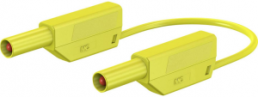 Measuring lead with (4 mm plug, spring-loaded, straight) to (4 mm plug, spring-loaded, straight), 1.5 m, yellow, silicone, 1.0 mm², CAT III