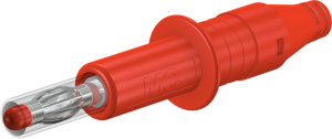 4 mm plug, screw connection, 2.5 mm², CAT II, red, 66.9584-22