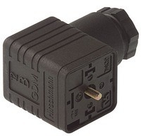 Valve connector, DIN shape A, 2 pole + PE, 250 V, 0.25-1.5 mm², 934409100