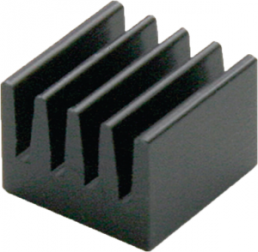IC heatsink, 21 x 8 x 6 mm, 33 K/W, black anodized