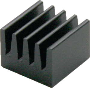 IC heatsink, 17 x 8 x 6 mm, 42 K/W, black anodized