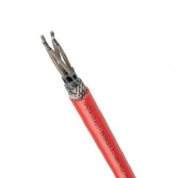Polymer compound train cable UNIRAIL S 50264-3-2 600V MMS FR 2 x 1.5 mm², shielded, red