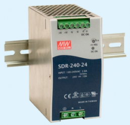 Power supply, 48 to 55 VDC, 5 A, 240 W, SDR-240-48
