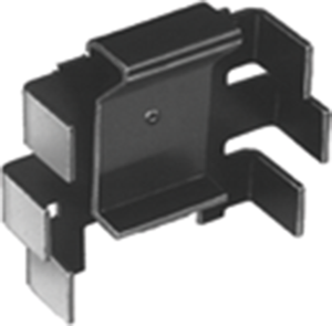 Clip-on heatsink, 7 x 25 x 20.5 mm, 25 K/W, black anodized