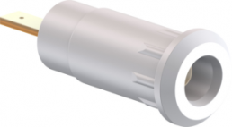 2 mm socket, flat plug connection, mounting Ø 8.3 mm, CAT III, white, 65.9099-29