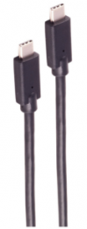 USB 3.2 connecting cable, USB plug type C to USB plug type C, 0.5 m, black