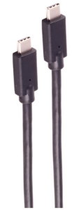 USB 3.2 connecting cable, USB plug type C to USB plug type C, 1.5 m, black