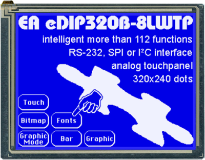 EA EDIP320B-8LWT DISPLAY VISIONS LED-Modules