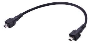 Patch cable, MPP ix industrial type A plug, straight to MPP ix industrial type A plug, straight, Cat 6A, PVC, 0.7 m, black
