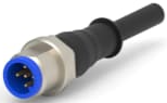 Sensor actuator cable, M12-cable plug, straight to open end, 5 pole, 1.5 m, PVC, black, 4 A, 1-2273034-1