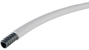 Spiral protective hose, inside Ø 16 mm, outside Ø 21.1 mm, BR 75 mm, special plastic, zinc-plated, white