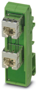 Patch panel, RJ45 socket, (W x H x D) 22.5 x 78 x 44 mm, green, 2904933
