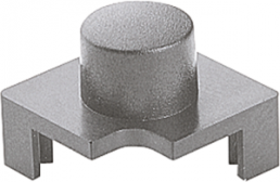 Push button, round actuating surface, pitch ≥ 15 mm, (L x W x H) 14.4 x 14.4 x 11.7 mm, gray, for single pushbutton, 827.100.031