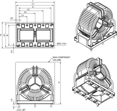 RT8532-10-4M0 Schaffner Fixed Inductors Image 2